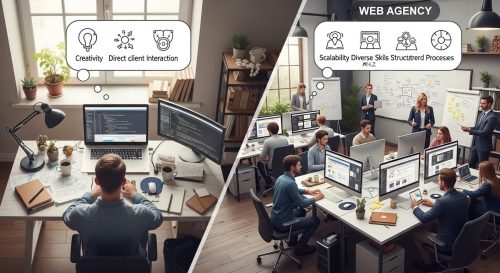 Freelance WordPress o web agency? Vantaggi e svantaggi reali